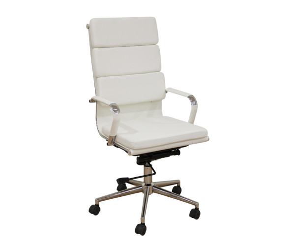 A9944 ΛΕΥΚΟ PU ΠΟΛΥΘΡΟΝΑ ΓΡΑΦΕΙΟΥ 55X60X51-115/61-125εκ.